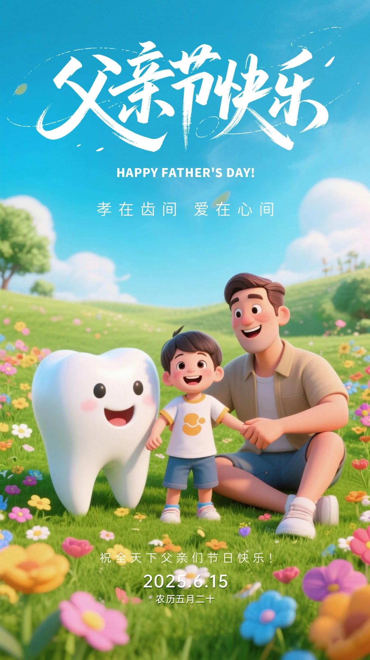 (Father's Day) smile between the teeth, love between the heart